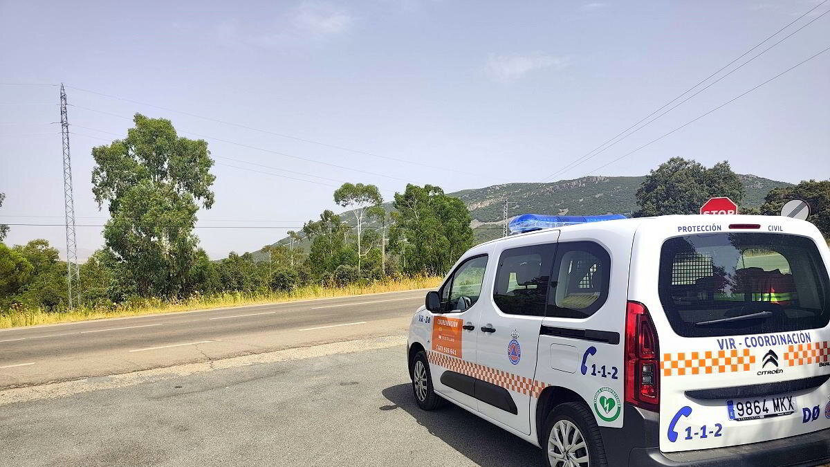 Protección Civil de Puertollano ante la alerta roja por riesgo extremo de incendio forestal.