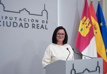 Rocío Zarco durante la presentación de los acuerdos de la Diputación de Ciudad Real sobre las nuevas líneas de subvenciones.