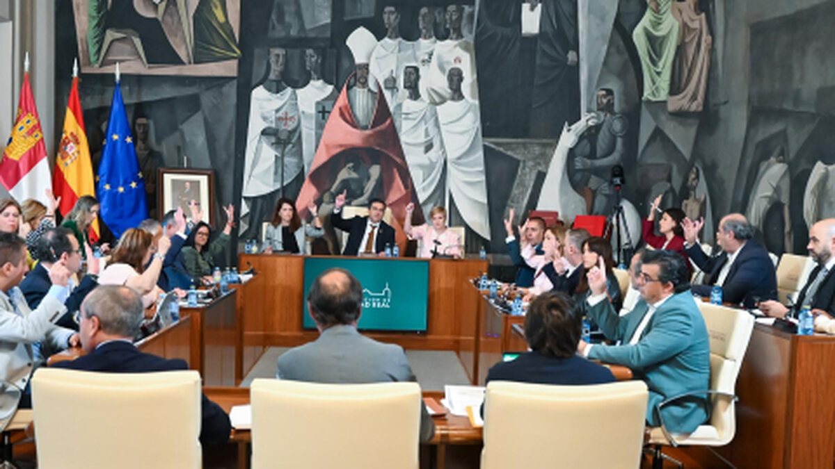 Sesión plenaria de la Diputación de Ciudad Real en la que se aprueban subvenciones e inversiones para municipios y entidades de la provincia.