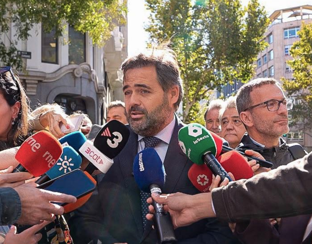 Paco Núñez durante sus declaraciones antes de participar en la Junta Directiva Nacional del Partido Popular