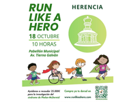 Cartel carrera solidaria Run Like a Hero de Herencia