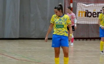 Jugadoras del Salesianos Puertollano durante un partido ante el Almagro FSF en la Copa de la Reina 2025